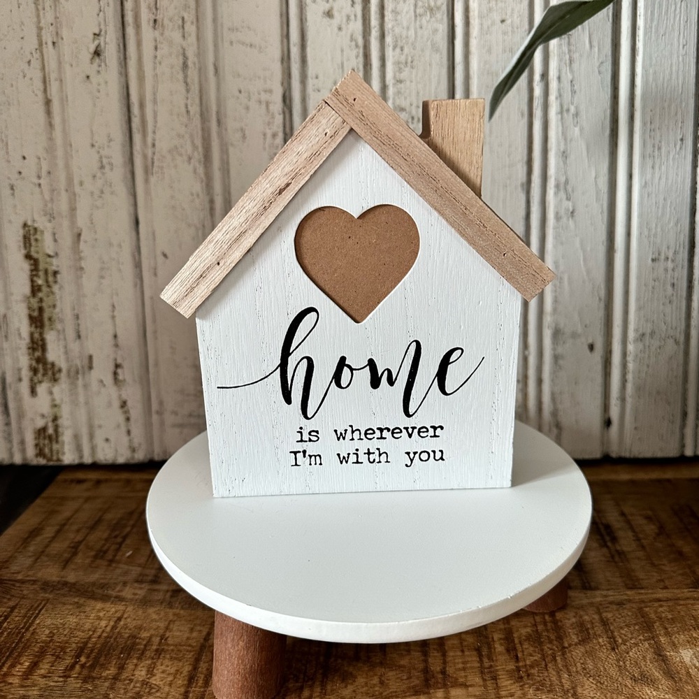 White Wood Farmhouse Sign